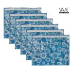 VAA Saree Covers/Storage Bags Durable Mesh Window & Zipper Closure | Single - Set of 6 - Image 5