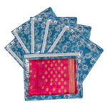 VAA Saree Covers/Storage Bags Durable Mesh Window & Zipper Closure | Single - Set of 6