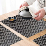VAA Zig Zag Table Mat - Black -Set Of 6 - Image 3