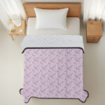 VAA Premium Dohar Double Bed 100% Cotton - Purple Blossom