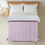 VAA Premium Dohar Double Bed 100% Cotton - Purple Blossom - Image 4