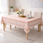 VAA Vinyl Blossom 6 Seater Table Cover - Pack of 1