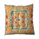 VAA Printed Reversible Chair Pad - Gold - Image 2